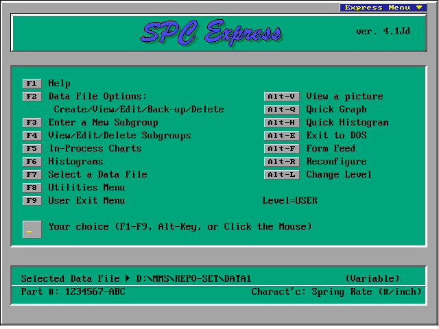 SPC Express SCREEN DUMP